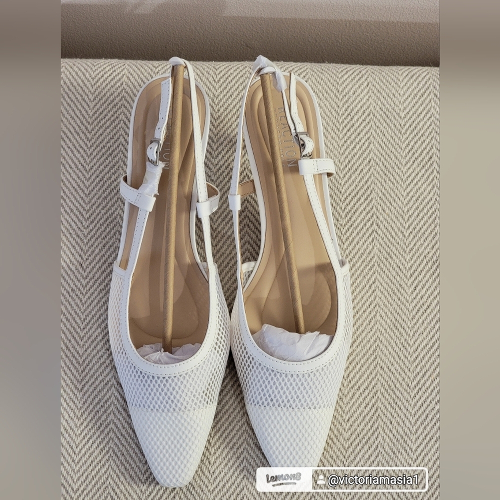 Kenneth Cole Elegant White Mesh Heels
